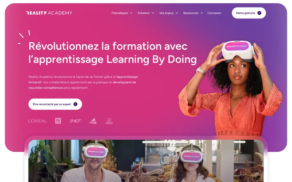 Capture du site Reality Academy