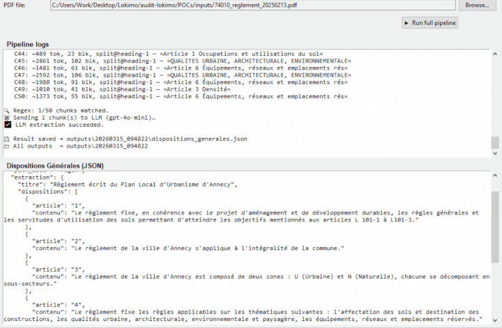 Aperçu audit Lokimo