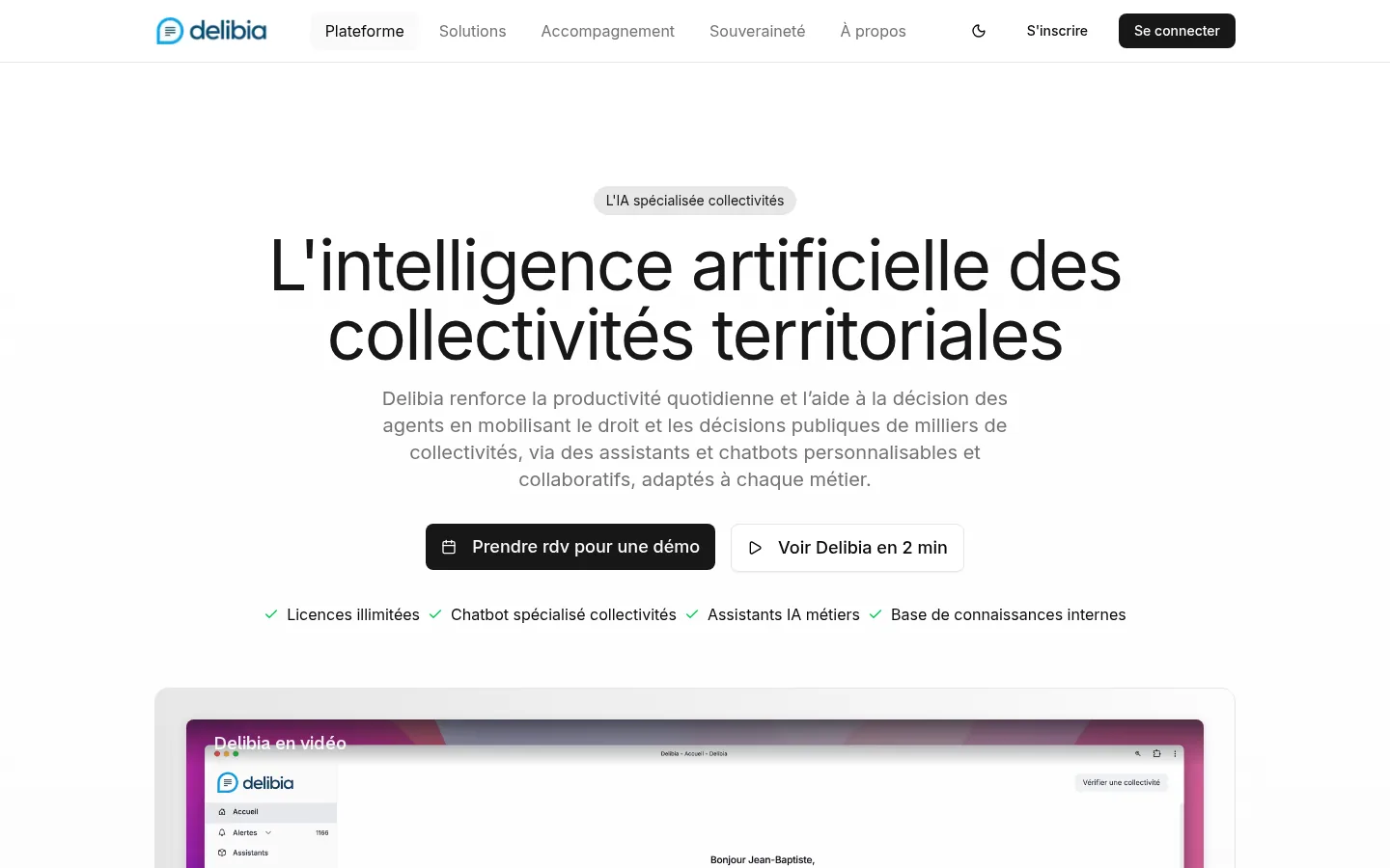 Page d'accueil de delibia.fr